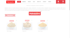 Desktop Screenshot of mahalaxmifoods.com