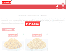 Tablet Screenshot of mahalaxmifoods.com